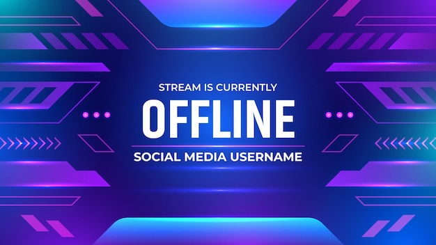 Offline gaming background design with purple color