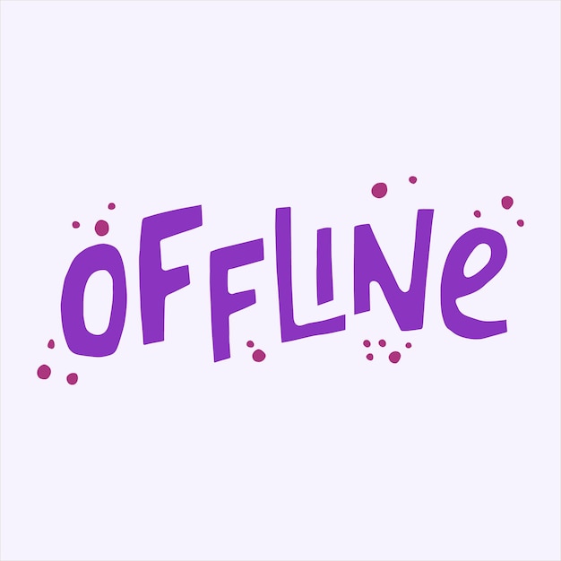 Offline handdrawn word