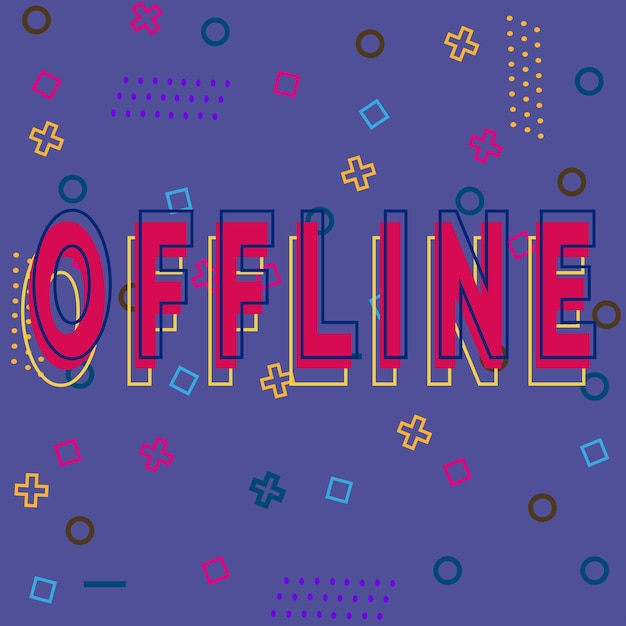 Vector offline modern twitch banner