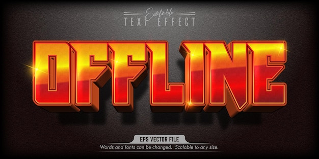 Offline text, editable text effect