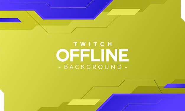 Offline twitch banner achtergrond vector sjabloon