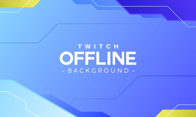 Modello vettoriale di sfondo banner twitch offline