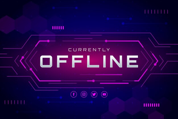 banner-twitch-offline-vettore-premium