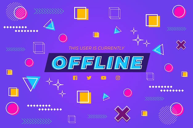 Banner twitch offline design memphis