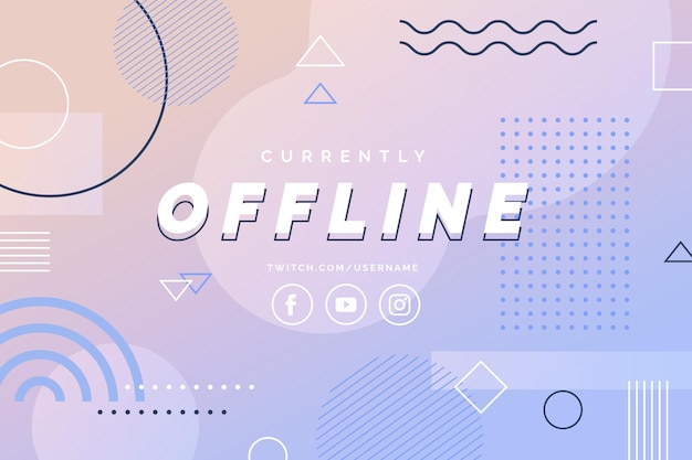 Offline twitch banner memphis style