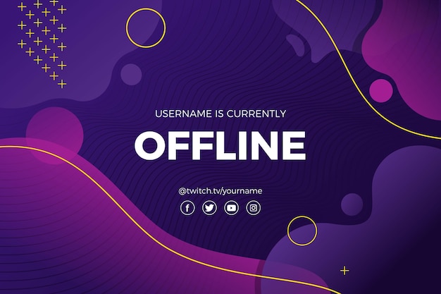 Modello di banner twitch offline