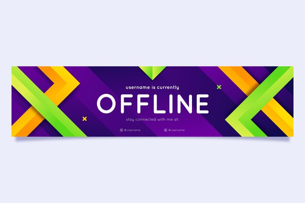 Vector offline twitch-sjabloon voor spandoek