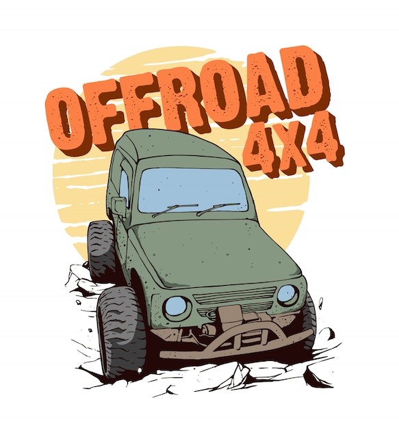 Vector offroad 4x4 for adventure