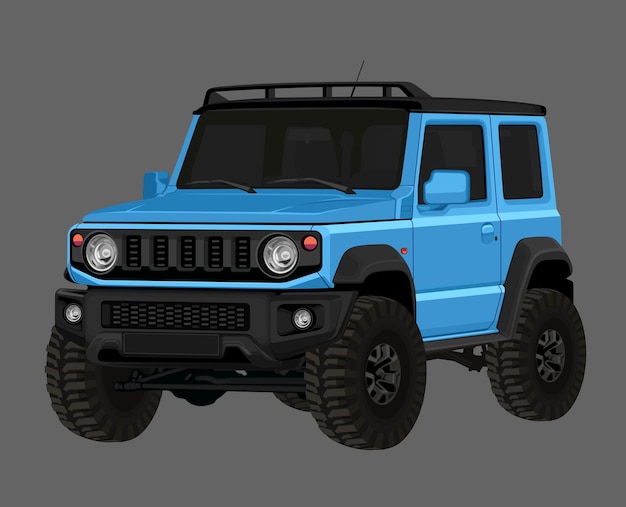 Offroad Car 4x4 Automotive Vehicle Vector Illustration