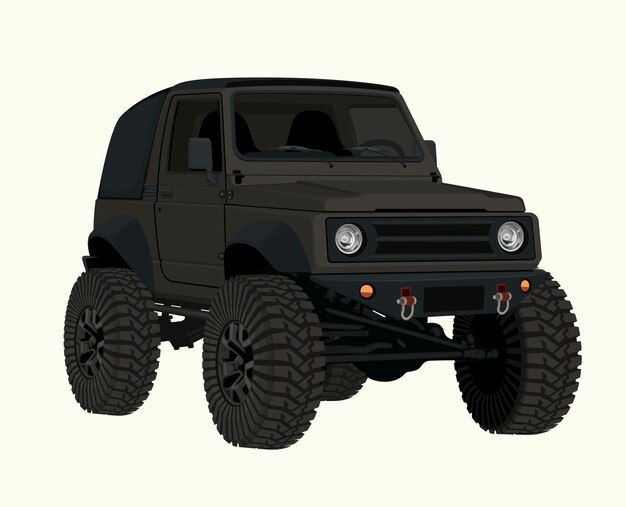 Vector offroad car 4x4 automotive vehicle vector illustration