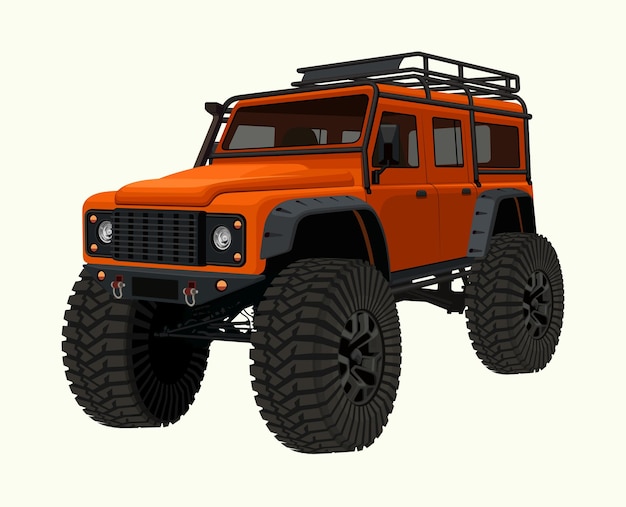 Offroad Car 4x4 Automotive Vehicle Vector Illustration