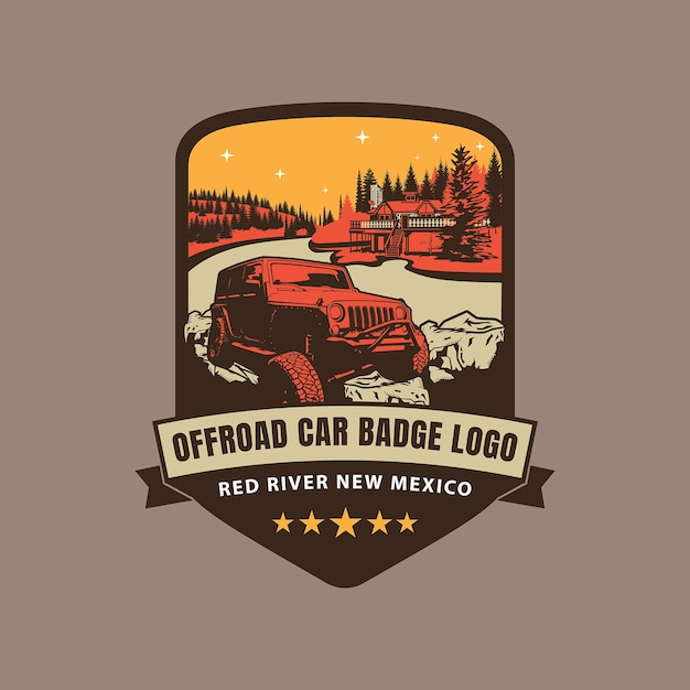 Vettore logo distintivo per auto fuoristrada