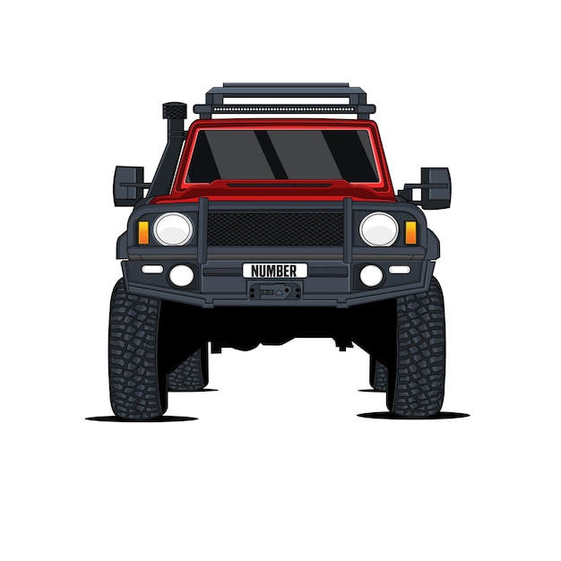 Vector offroad jeep illustration