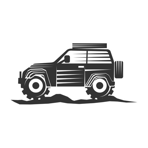 Vector offroad jeep logo icon illustration brand identity