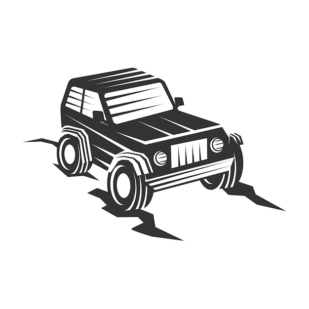 Offroad Jeep Logo Pictogram Illustratie Merkidentiteit