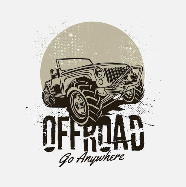 Vector offroad lifestyle illustration