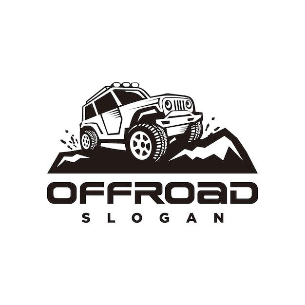 Vector offroad logo, adventures car logo