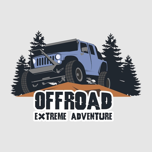 Offroad Logo Colorful Off Road Car Emblem