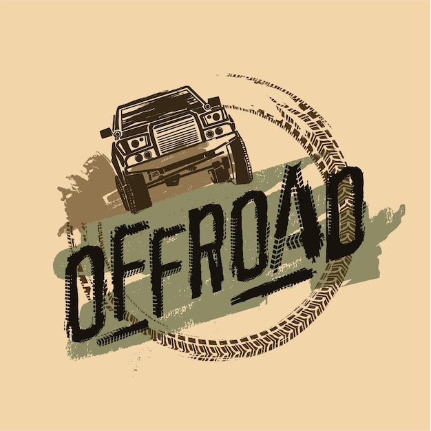 Offroad logo Extreme competitie embleem Offroad SUV avontuur en car club elementen