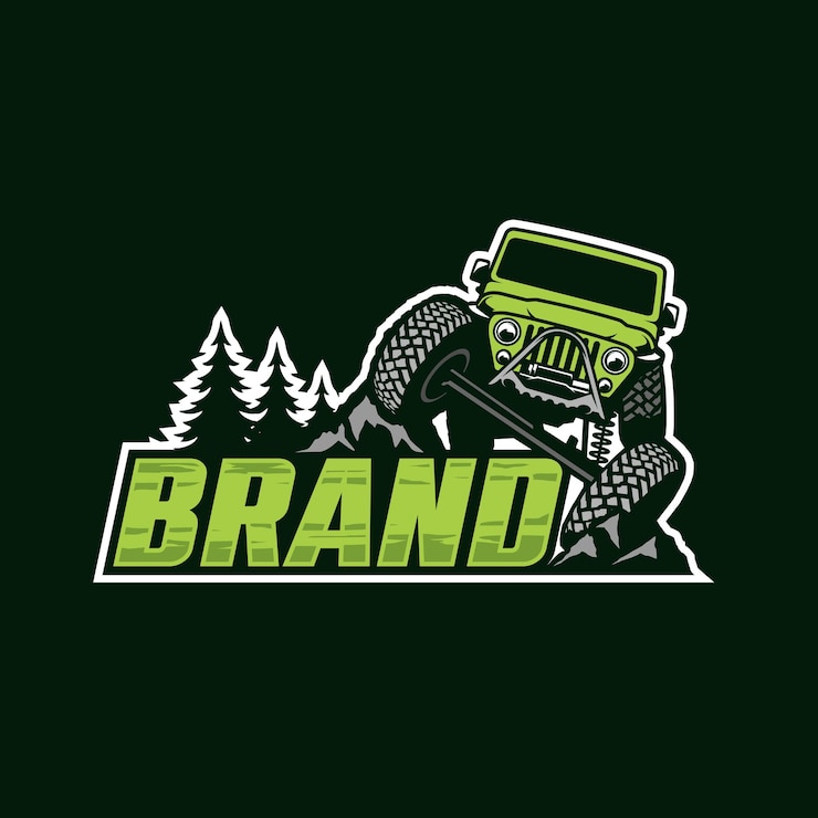 Vector offroad-logo sjabloon