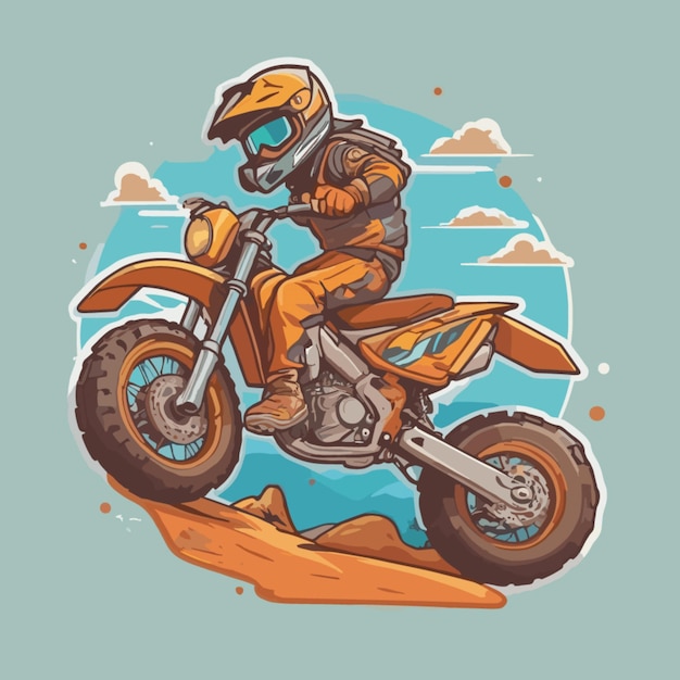 Vector offroad motercycle cartoon vector