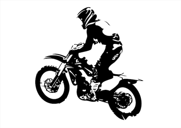 Offroad motorfiets. vector schets stijl illustratie