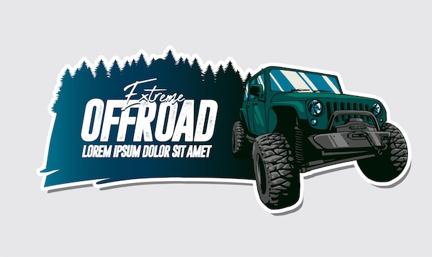 offroad sport for tshirt and sticker merchandise design