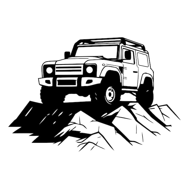 Offroad vehicle in the desert for your design
