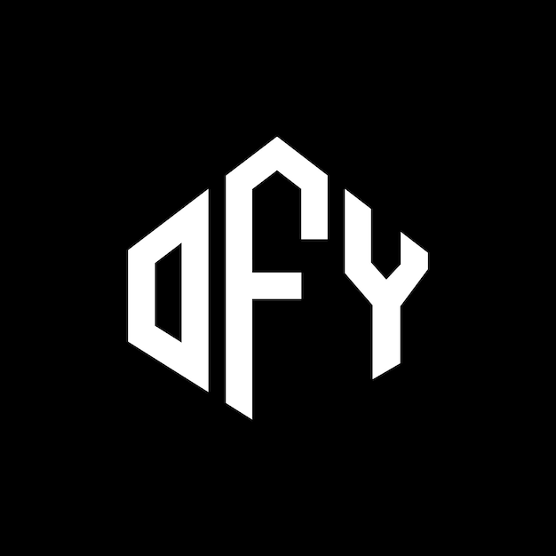 OFY letter logo ontwerp met veelhoek vorm OFY veelhoek en kubus vorm logo ontwerp OFY zeshoek vector logo sjabloon witte en zwarte kleuren OFY monogram bedrijf en vastgoed logo