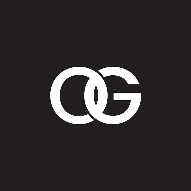 OG letter monogram logo vector sjabloon ontwerp minimale zwart-wit kleur