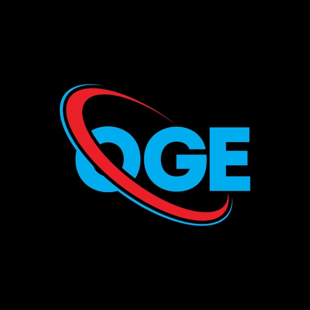 Vector oge logo oge letter oge letter logo design initials oge logo linked with circle and uppercase monogram logo oge typography for technology business and real estate brand