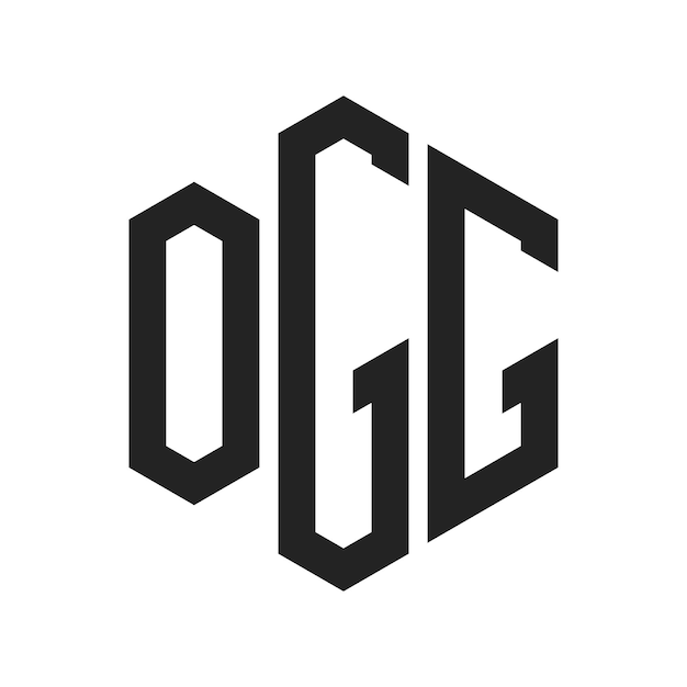 OG のロゴのデザインはOG のイニシャル・レターモノグラム・ロゴで六角形の形を使用しています