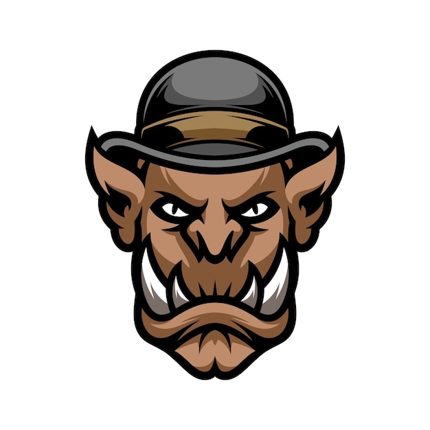 Ogre Cap Mascot Logo Design