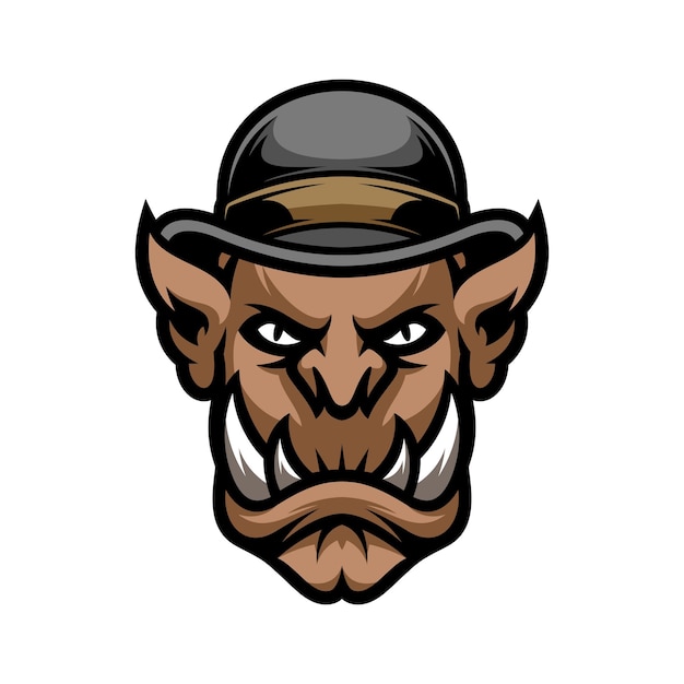Ogre Cap mascotte logo ontwerp