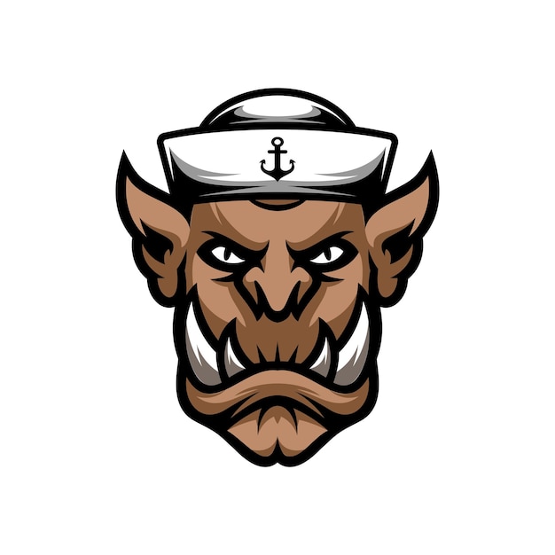 Ogre Sailor Mascot Logo Design