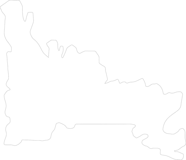 Vector ogun nigeria outline map