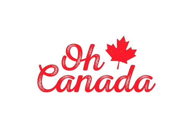 oh canada day typography t shirt design