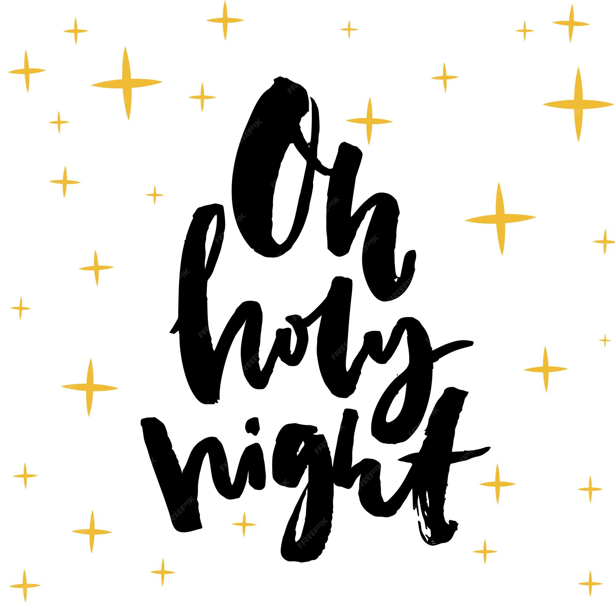 Oh Holy Night Digital Download. KaleidaCuts Lettering.