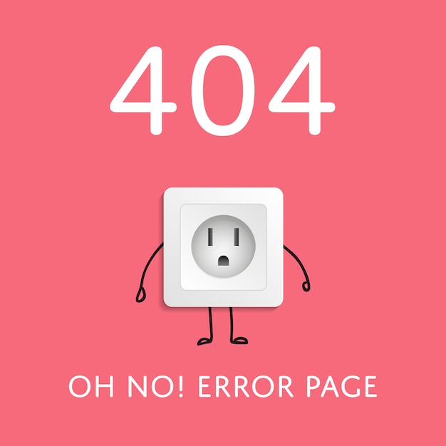 Vector oh nee! 404-foutpagina web