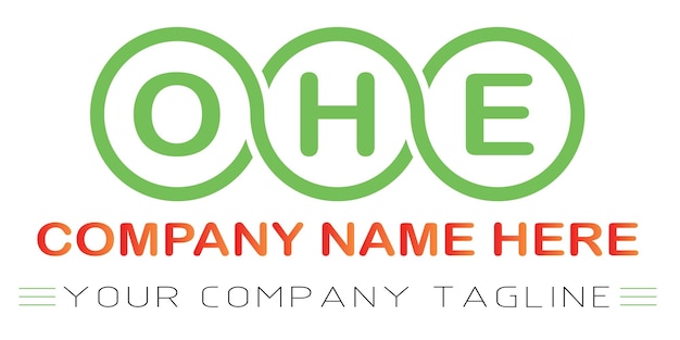 OHE Letter Logo Design