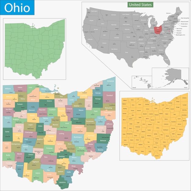 Mappa dell'ohio