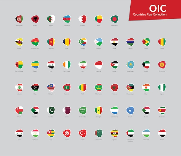 OIC vlaggen icon collectie