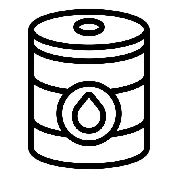 Vector oil barrel icon outline vector fuel gas energy industry