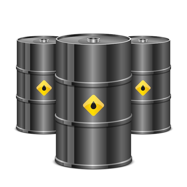Oil barrel   illustration on white background