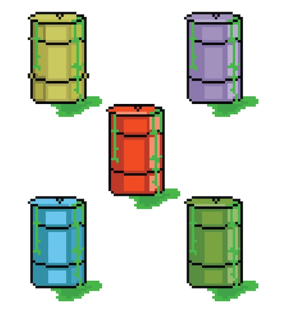 oil barrel pixel art.