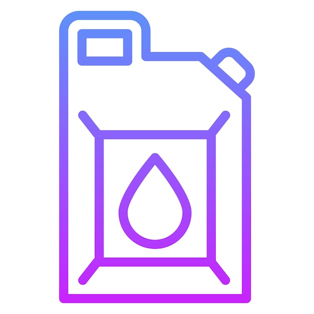 Illustrazione dell'icona vettoriale del barattolo di olio dell'iconico dell'industria petrolifera