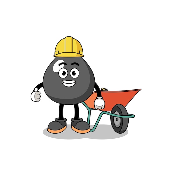 Oil cartoon as a contractor character design