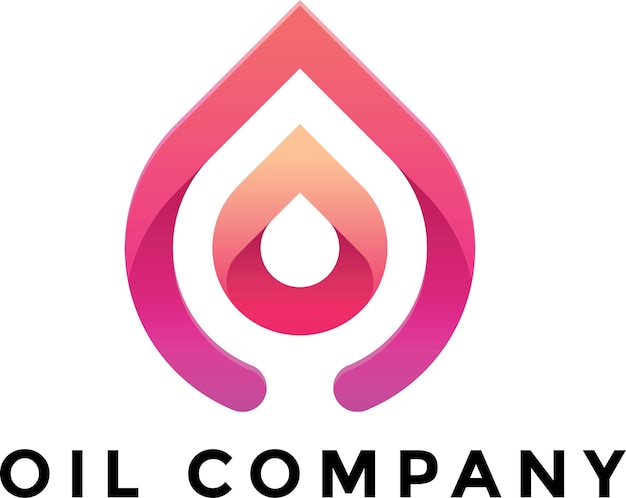 Vector oil company logo design vector template