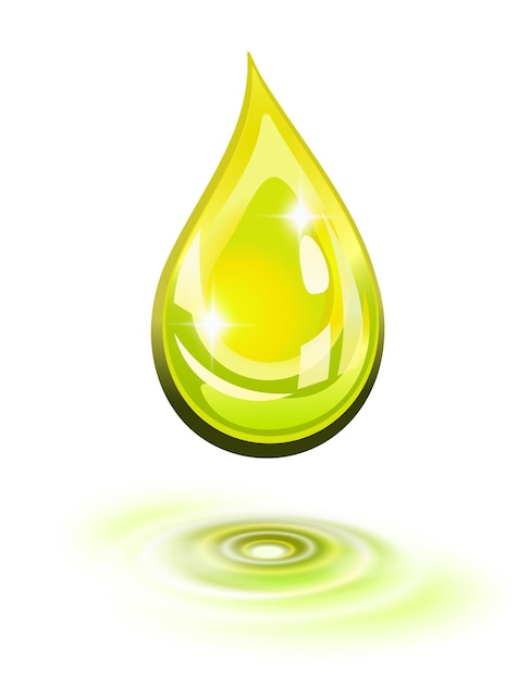 Vector oil drop and ripples icon