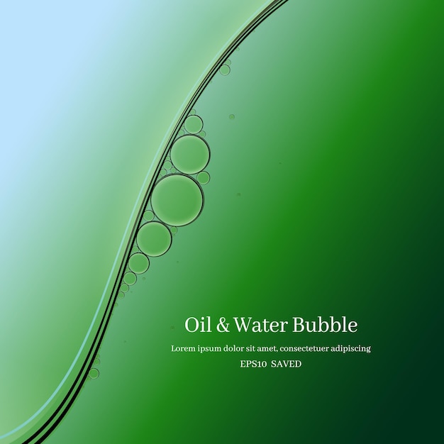 Vector oil drops on a water surface abstract background.